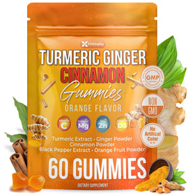 FitVitality Gummies au Curcuma, Gingembre et Cannelle, vue avant de l'emballage