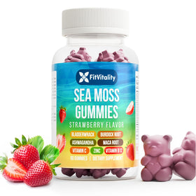 FitVitality Gummies de Mousse de Mer, gummies dans la main