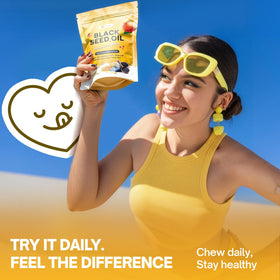 FitVitality Gummies sur un fond coloré