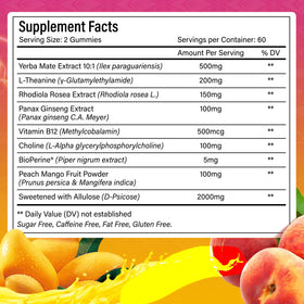 FitVitality Gummies Yerba Mate 120 unités, emballage