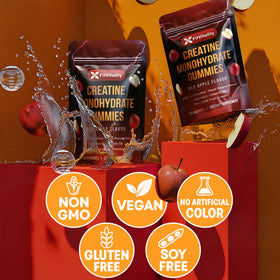 FitVitality Gummy de Créatine Monohydrate 120 Gummies avec des fruits frais