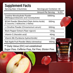 FitVitality Gummy de Créatine Monohydrate 120 Gummies vue de côté