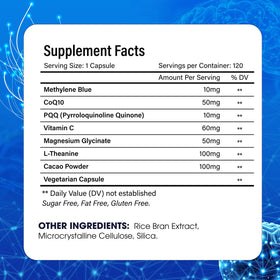 FitVitality Methylene Blue capsules vue latérale