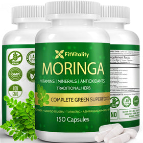FitVitality Moringa 150 capsules végétales vue de face
