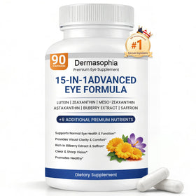 Fize Mabs Eye Formula 15-en-1 vue de face avec capsules