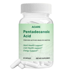 Flacon ACARE Acide Pentadécanoïque 60 Capsules vue de face