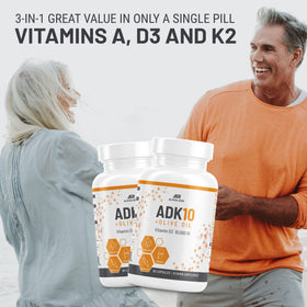 Flacon ADK 10 d'ALPHA RISE avec capsules visibles
