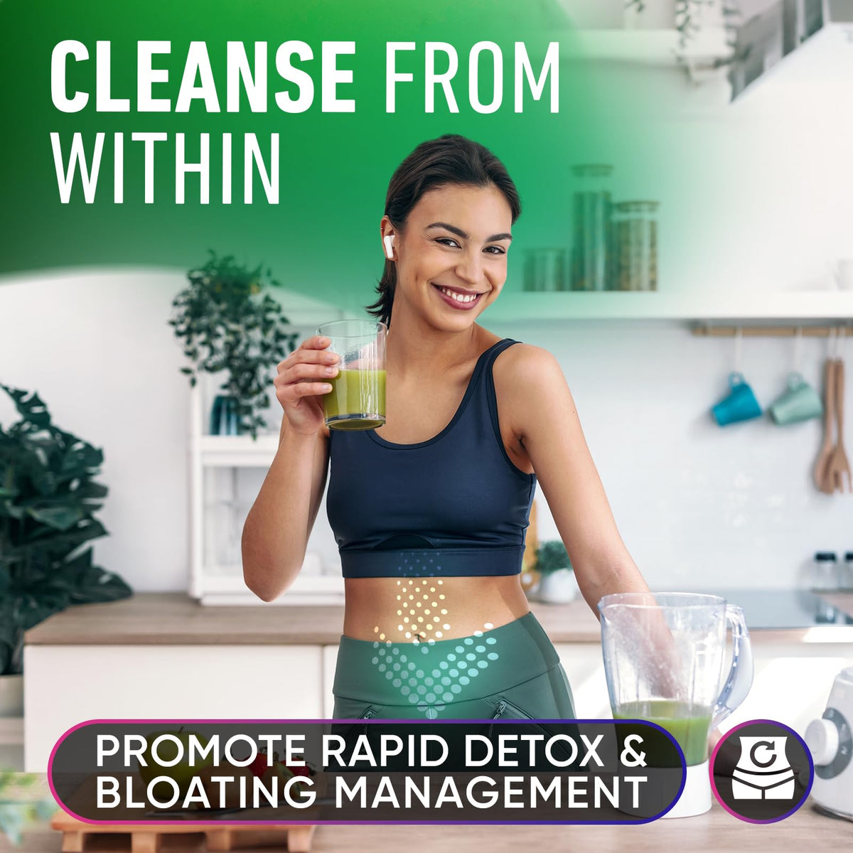 Flacon Alpha Flow Gouttes Liquides de Chlorophylle sur une table