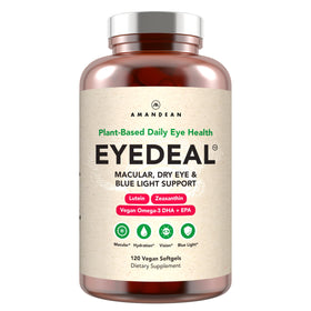 Flacon AMANDEAN EYEDEAL Luteine 120c avec visuel de l'emballage