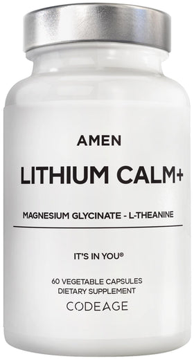Flacon Amen Lithium Calm+ de 60 capsules, vue de face