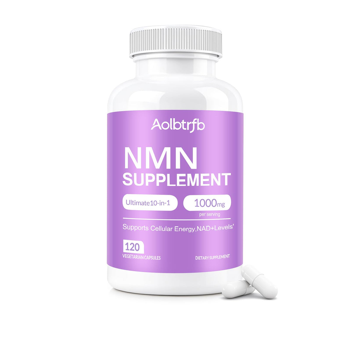 Flacon Aolbtrfb complément NMN 10 en 1 120 capsules végétales