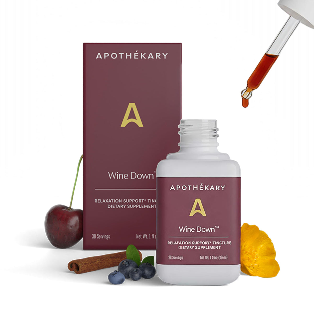Flacon Apothékary Wine Down 150g vue de face