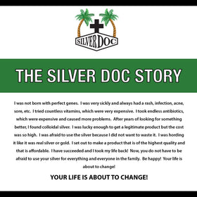 Flacon argent colloïdal silver doc en gros plan
