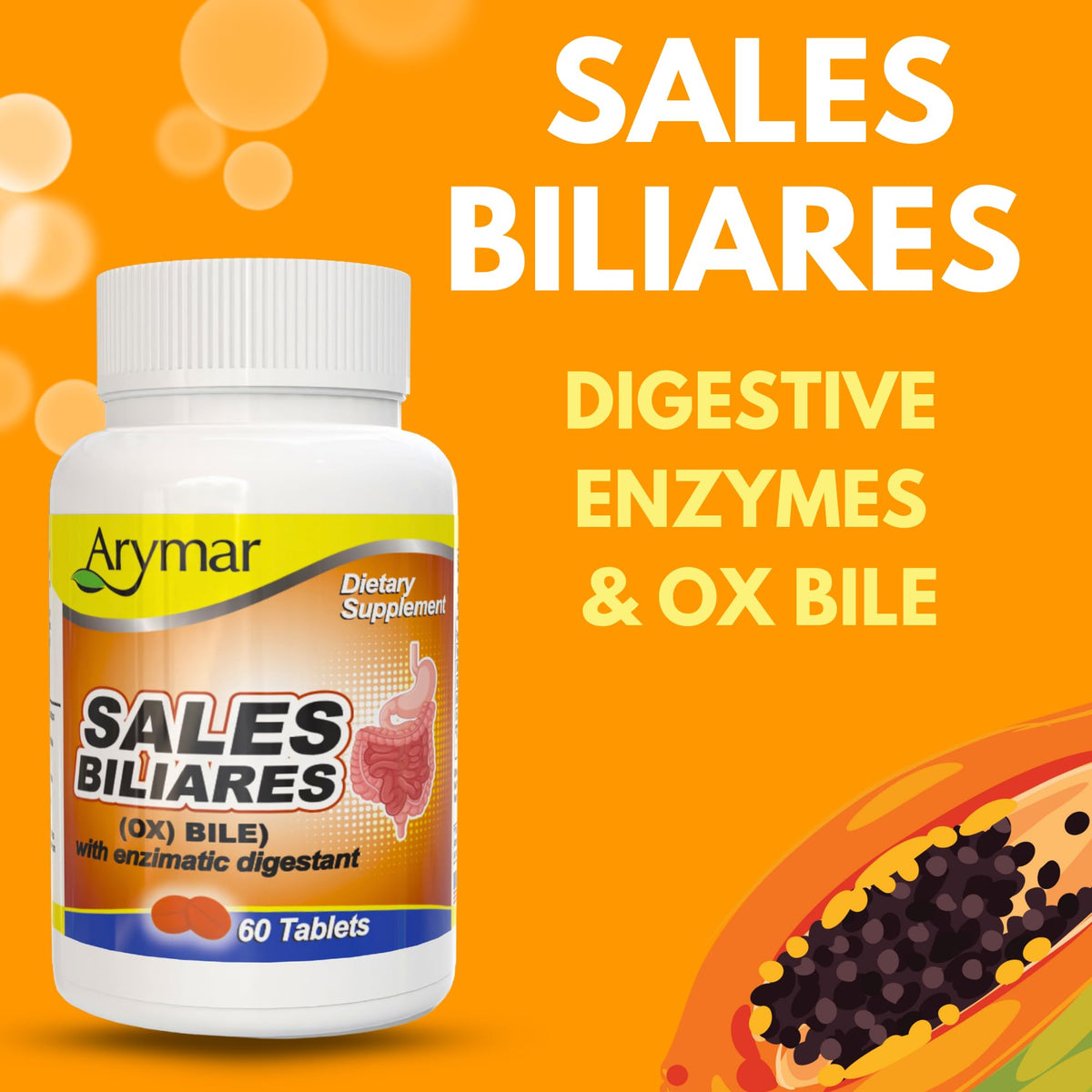 Flacon Arymar Complément Biliaires avec étiquette visible