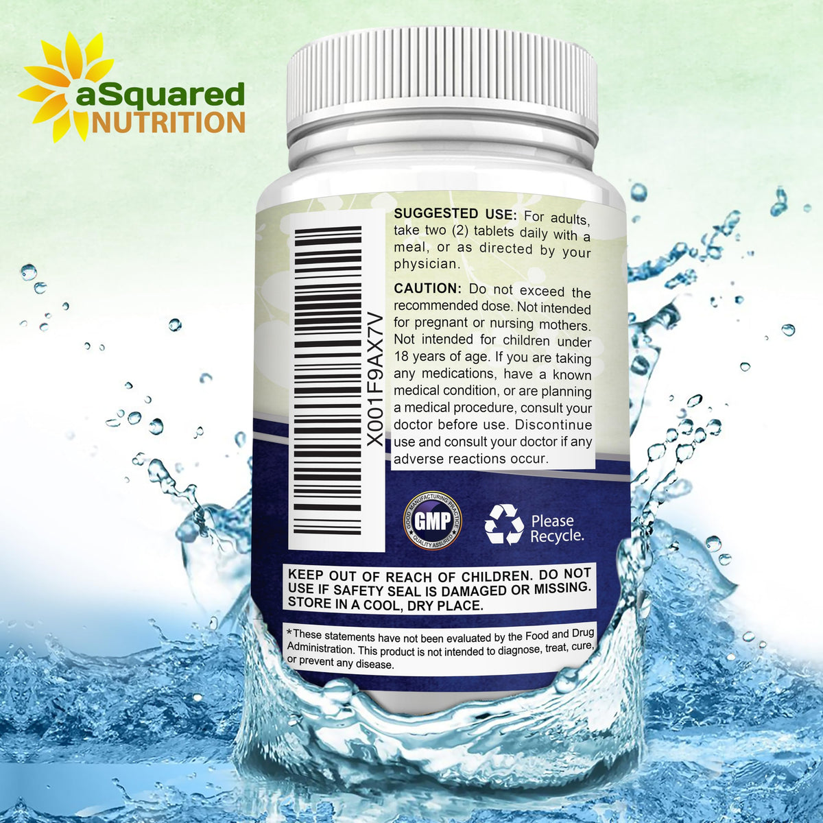 Flacon aSquared Nutrition Magnésium Glycinate sur une table