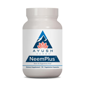 Flacon Ayush Herbs Neem Plus 90 capsules vue de face