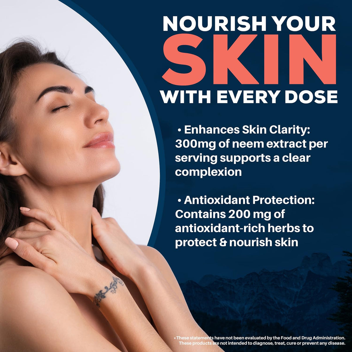 Flacon Ayush Herbs Neem Plus ouvert avec capsules