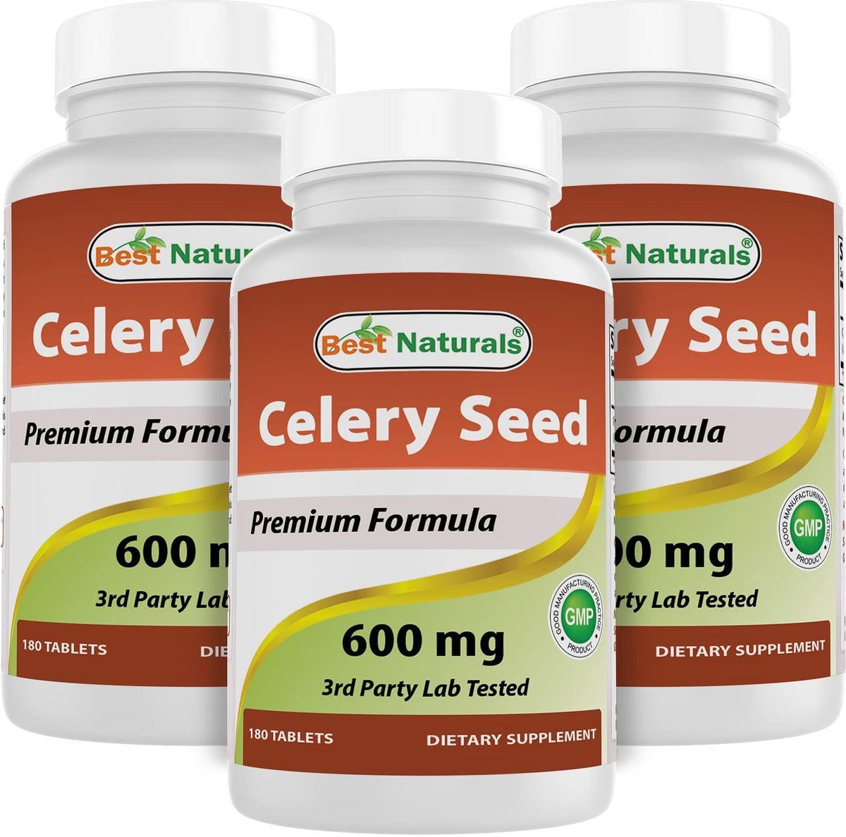 Flacon Best Naturals Graines de Céleri 600 mg vue de face