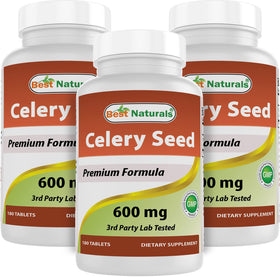Flacon Best Naturals Graines de Céleri 600 mg vue de face