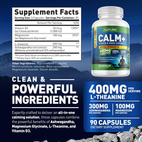 Flacon Calm+ de Built by Nature sur une table