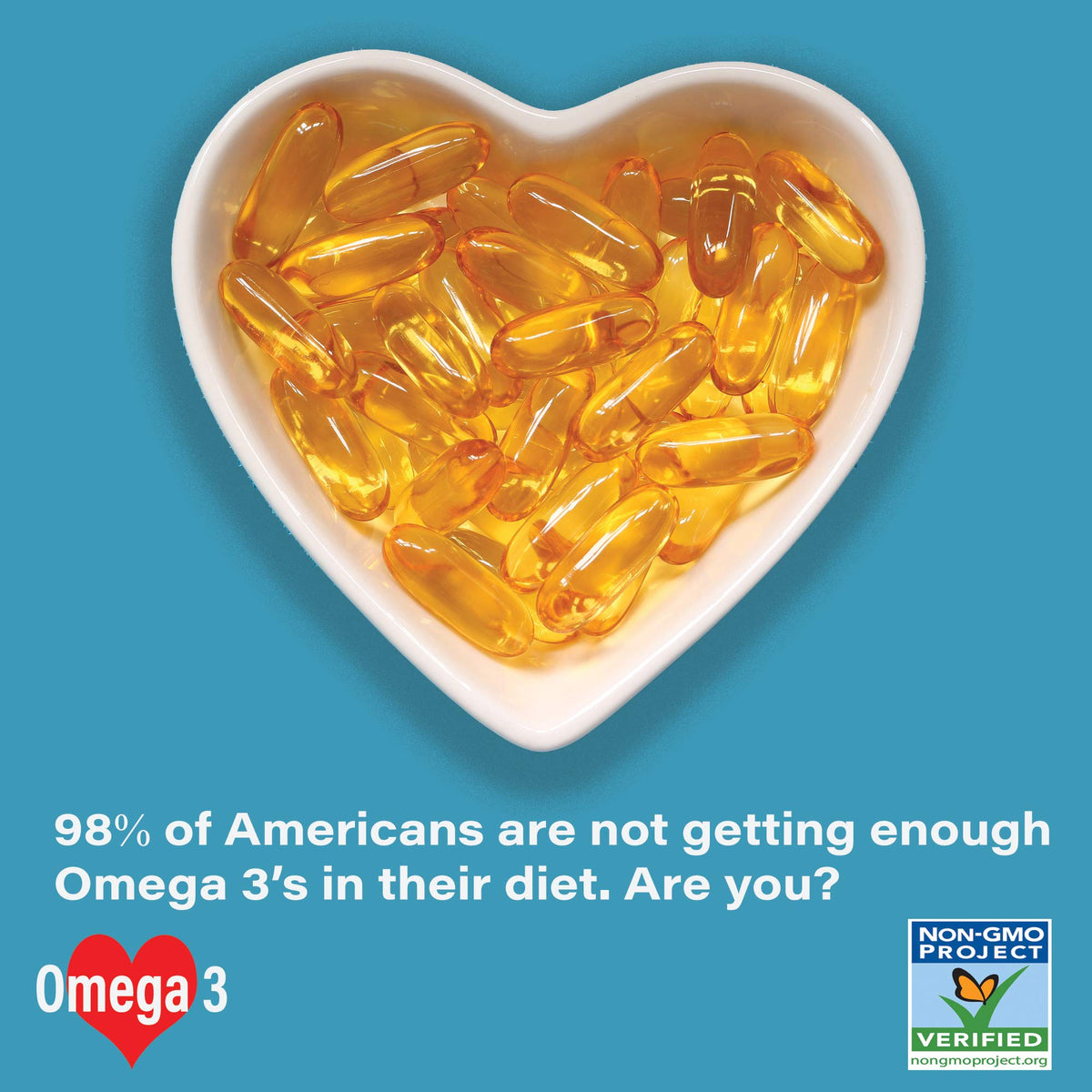 Flacon Caraway Vitamins avec étiquette huile de poisson Omega 3
