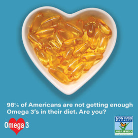 Flacon Caraway Vitamins avec étiquette huile de poisson Omega 3