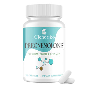 Flacon Clenoriko contenant 90 capsules végétales de Pregnénolone 50mg DHEA 25mg