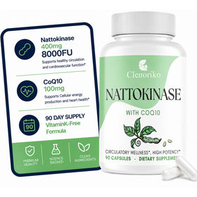 Flacon Clenoriko Nattokinase 8000 FU 90 capsules vue de face