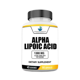 Flacon d'acide alpha-lipoïque 1300mg American Standard Supplements vue avant