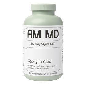Flacon d'Acide Caprylique Amy Myers MD 120 capsules vue de face