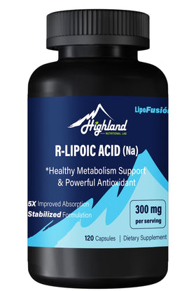 Flacon d'acide R-lipoïque Highland Nutritional Lab 120 capsules