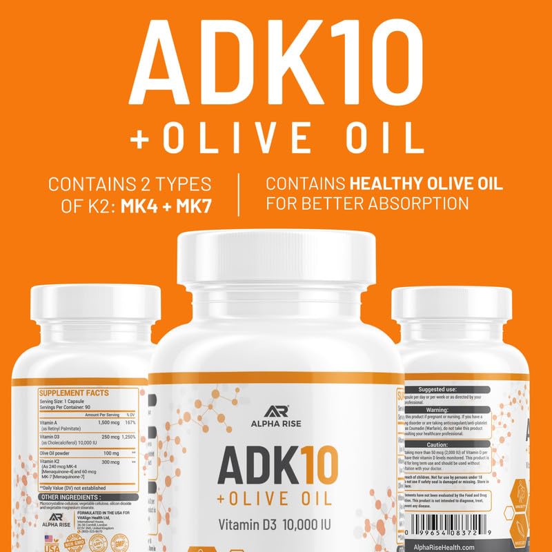 Flacon d'ADK 10 d'ALPHA RISE sur une table