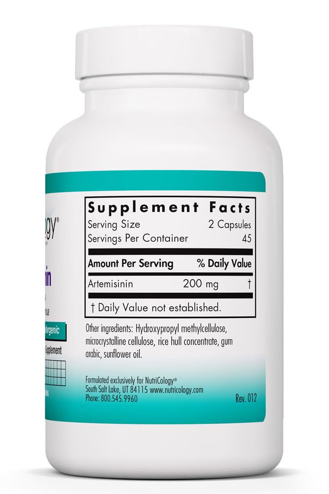 Flacon d'Allergy Research Group Artemisinin avec capsules