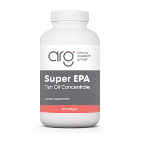 Flacon d'Allergy Research Group Super EPA 720 mg EPA 480 mg DHA 200 gélules vu de face
