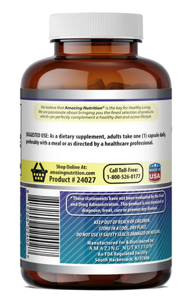Flacon d'Amazing Nutrition Citicoline 250 mg ouvert avec capsules
