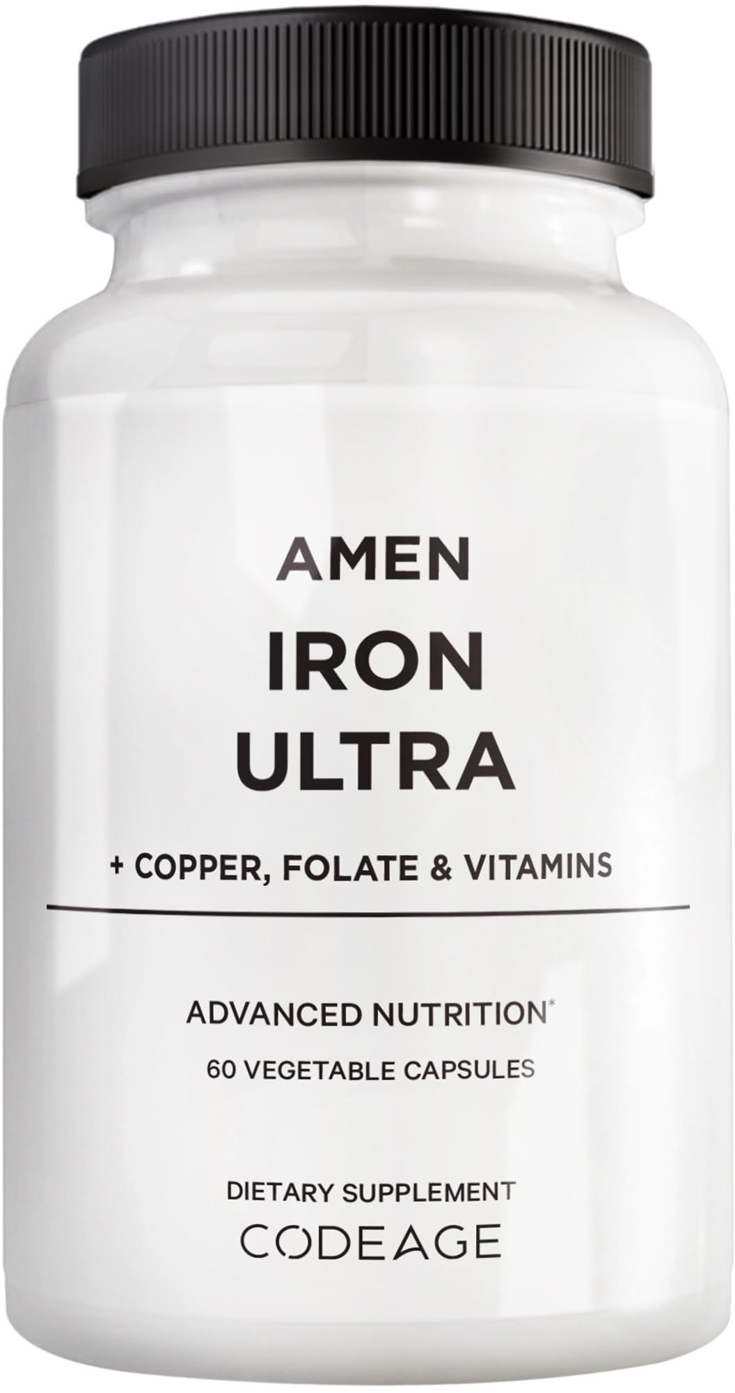 Flacon d'Amen Iron Ultra+ 60 capsules vue de face