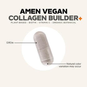 Flacon d'Amen Vegan Collagène avec étiquette claire