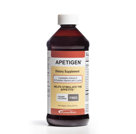 Flacon d'Apetigen Complément Alimentaire Liquide 16oz, saveur caramel