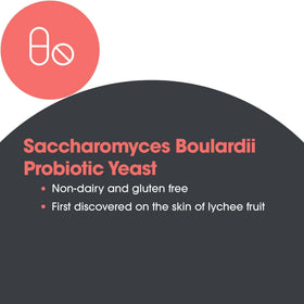 Flacon d'ARG Essential-Biotic Saccharomyces Boulardii avec étiquette visible