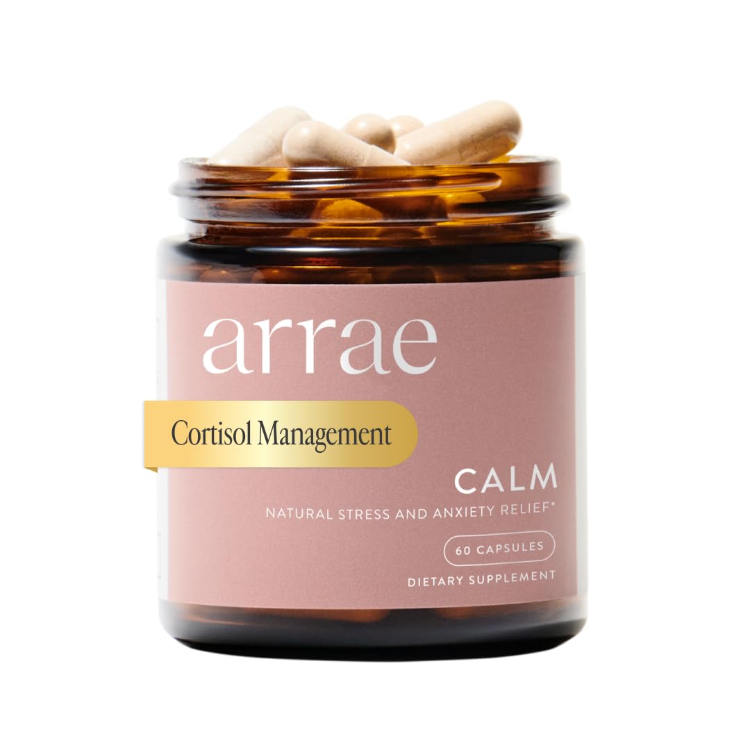 Flacon d'Arrae Calm contenant 60 capsules de gestion du stress