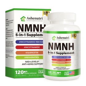 Flacon d'Ashenutri Complément Alimentaire NMNH 120 Capsules