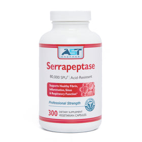 Flacon d'AST Enzymes Serrapeptase 80 000 SPU avec 300 capsules végétariennes