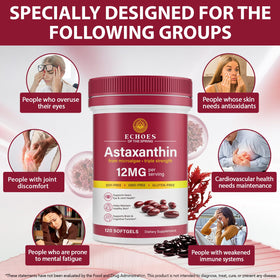 Flacon d'Astaxanthin 12mg avec étiquette