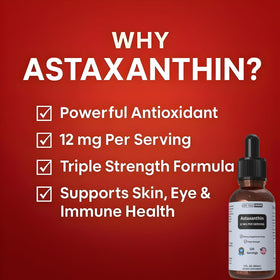 Flacon d'Astaxanthin avec étiquette claire, 60ml