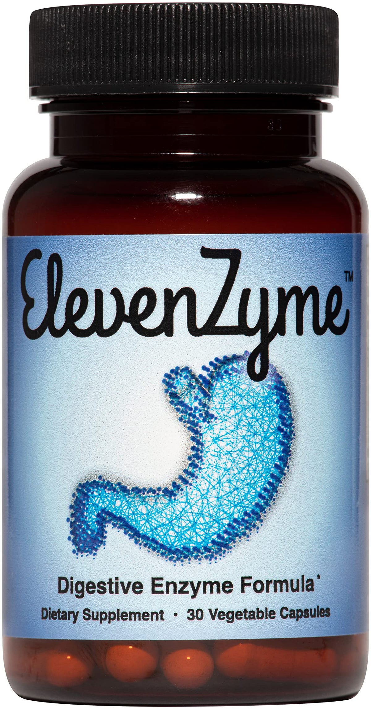 Flacon d'ElevenZyme Complément Alimentaire Végétalien 30 Capsules