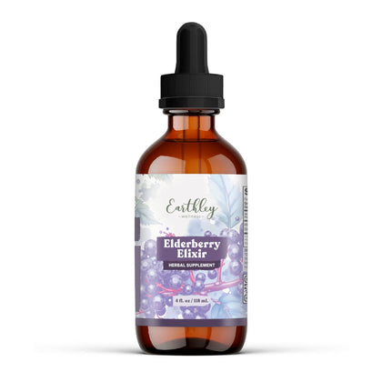 Flacon d'Élixir de Sureau Earthley Wellness 118 ml vue de face