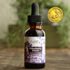 Flacon d'Élixir de Sureau Earthley Wellness avec gouttes