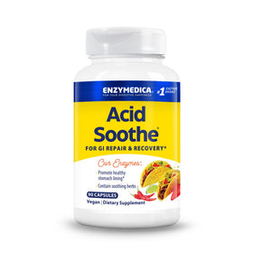 Flacon d'Enzymedica Acid Soothe 90 capsules vue de face