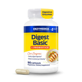 Flacon d'Enzymedica daily Basic + Probiotics 90 capsules