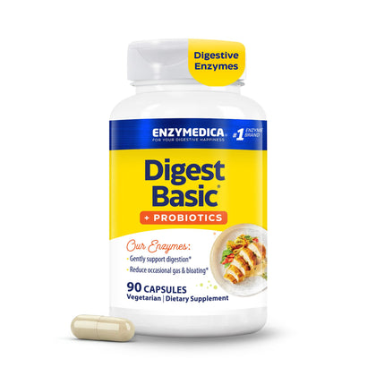 Flacon d'Enzymedica daily Basic + Probiotics 90 capsules